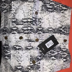 Snakeskin Cargo Skirt